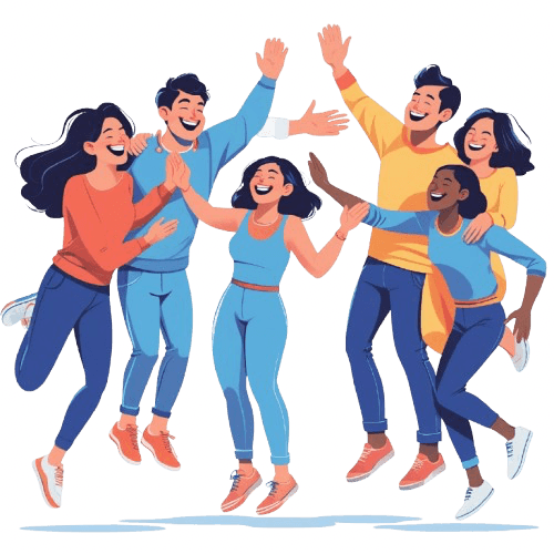 Illustration for happy people